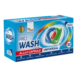 PRO WASH Univerzális Mosókapszula 4 in 1 – DOYPACK, 32 db / 32 mosás