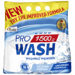PRO WASH "Ocean Freshness" Univerzális Mosópor 1,5 kg 30 mosás