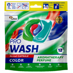 PRO WASH Color Mosókapszula 4 in 1 – DOYPACK, 12 db / 12 mosás