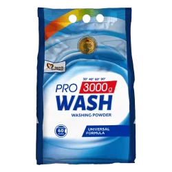 PRO WASH Univerzális Mosópor – Zsákos, 3 kg / 60 mosás