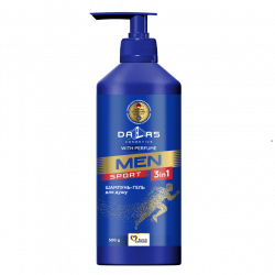 DALAS Men’s Shampoo–Shower Gel 3in1 „SPORT” 500 g / 483 ml