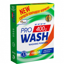 PRO WASH színes mosópor 400 g 5 mosás