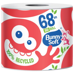 Bunny Soft toalettpapír BIG ROLL 68m (2 rétegű) ECO 100% újrahasznosított