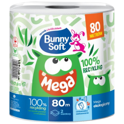 Bunny Soft univerzális törlő papír MEGA 100m (1 rétegű) ECO 100% újrahasznosított