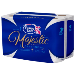 Bunny Soft toalettpapír MAJESTIC  12 tekercs (3 rétegű)
