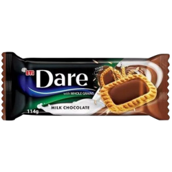 DARE teljes kiőrlésű keksz tejcsokoládés 114g