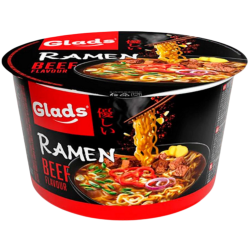 GLADS RAMEN instant tésztaleves marha íz 105g