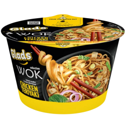 GLADS WOK instant tésztaétel Teriyaki-csirke szósszal 95g