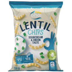 OHO lencse snack vöröshagymás-tejfölös 100g