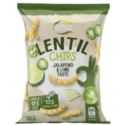 OHO lencse snack jalapeno-lime 100g