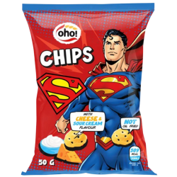 OHO "Superman" kukorica chips sajtos-tejfölös 50g