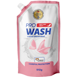 PRO WASH „Careful Protection” Folyékony Szappan Utántöltő – 910 ml