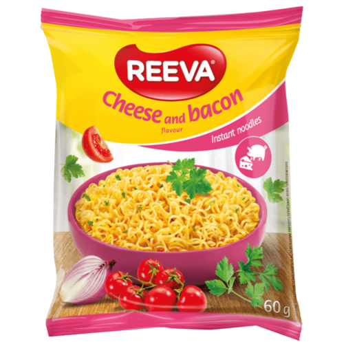 Reeva Instant tésztaleves sajotos-baconos íz 60g