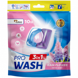 Pro Wash 3in1 "Rain Flower" univerzális kapszula (doypack) 10db