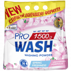 Pro Wash "Spring Freshness" Univerzális mosópor 1,5 kg 30 mosás