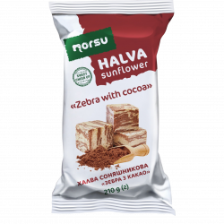 Sunflower halva "Zebra with cocoa" 210g