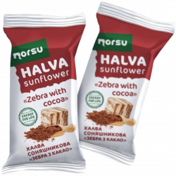 Sunflower halva "Zebra with cocoa" 30g