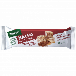 Sunflower halva "Zebra with cocoa" 70g