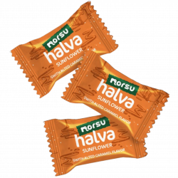 Sunflower halva salted caramel bar 15g show-box