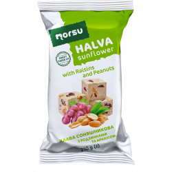 Sunflower halva with raisins and peanuts 210g